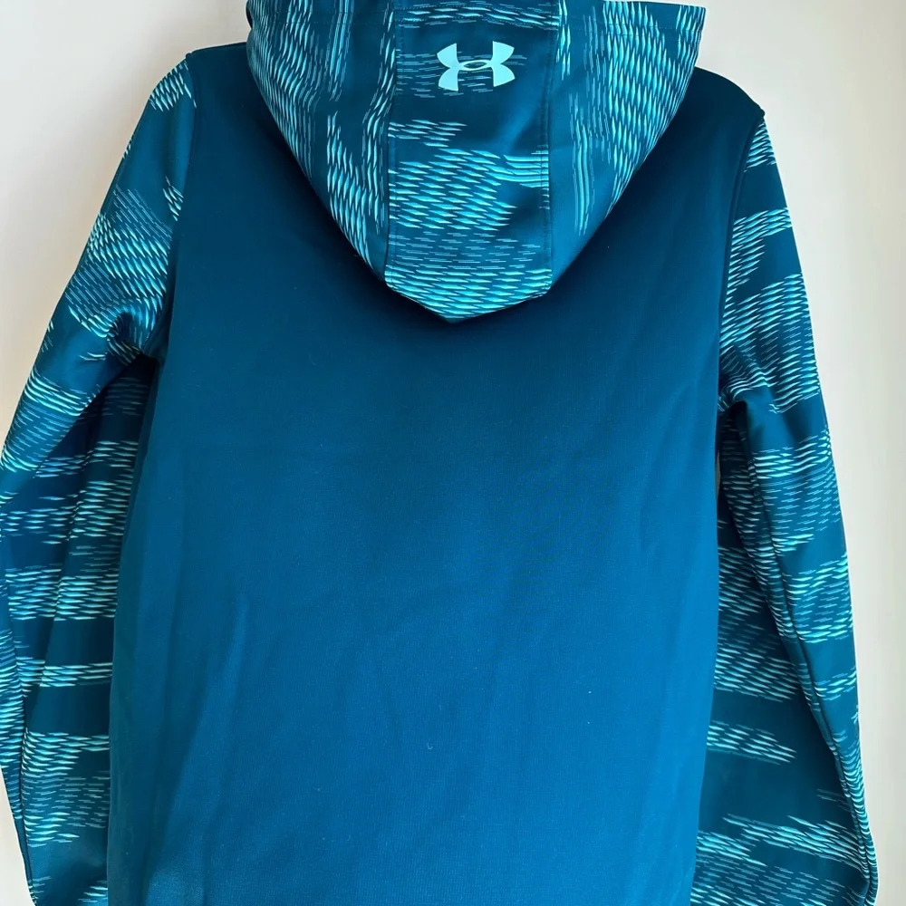 Under Armour Kids Hoodie Sweatshirt Size M Turquoise Blue - Picture 16 of 16